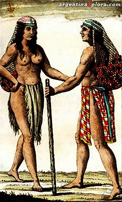 Ilustración de Félix de Azara - "Guaraníes" - 1817