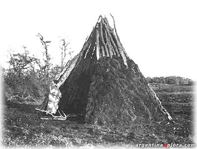 Vivienda Sellk'nam Tierra del Fuego