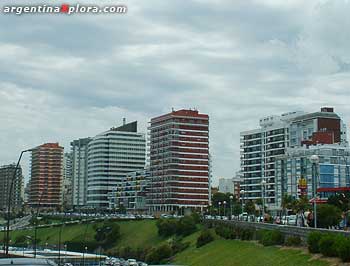 Edificios frente al mar en la costanera