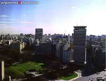 Vista aérea de la Plaza San Martín. Retiro