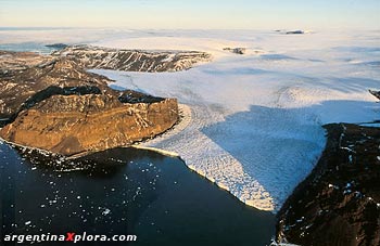 Vista aerea del Glaciar Perito Moreno